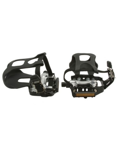 Alloy Pedals W/Toe Clips 9/16 Black.